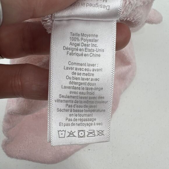 Angel Dear Pink White SHEEP Lamb Soft Plush Security Blanket Lovey Knot Knotted - Picture 7 of 9